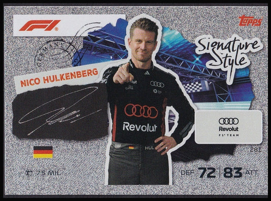 Nico Hülkenberg 281 2026 Topps Formula 1 Turbo Attax Signature Style | Near Mint front