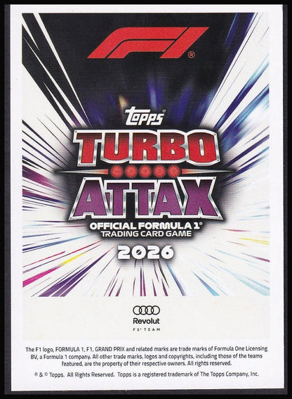 Nico Hülkenberg 78 2026 Topps Formula 1 Turbo Attax Lightning Lids | Near Mint back