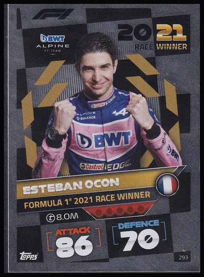 Esteban Ocon 293 2022 Topps Formula 1 Turbo Attax 2021 Race Winner | Near Mint