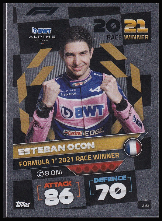 Esteban Ocon 293 2022 Topps Formula 1 Turbo Attax 2021 Race Winner | Near Mint