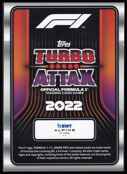 2022 Topps Formula 1 Turbo Attax card back