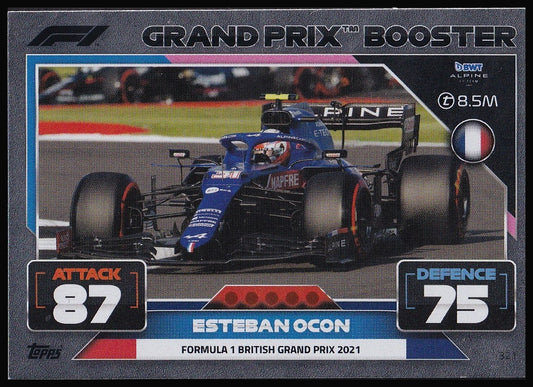 Esteban Ocon 321 2022 Topps Formula 1 Turbo Attax Grand Prix Booster | Near Mint