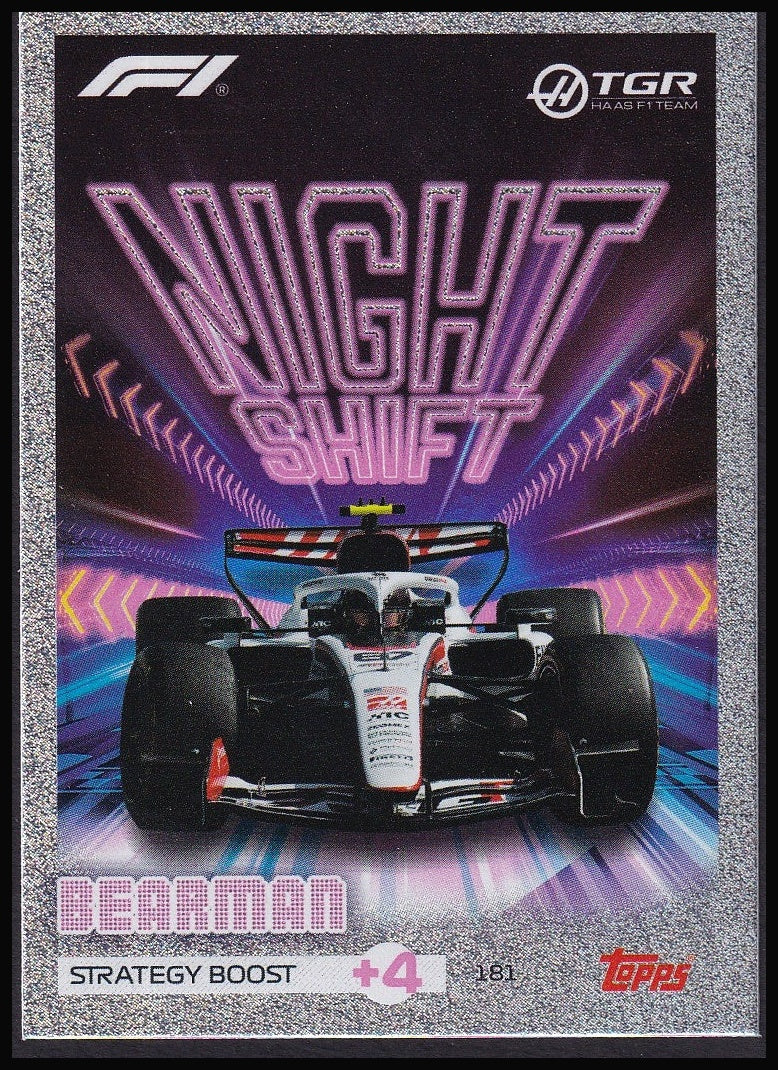 Oliver Bearman 181 2026 Topps Formula 1 Turbo Attax Night Shift | Near Mint front