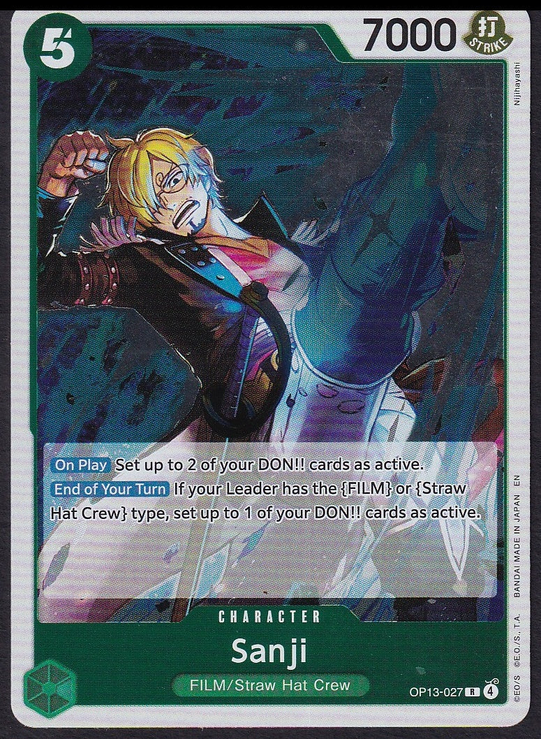One Piece Sanji OP13-027 Carrying On His Will Rare R | Near Mint