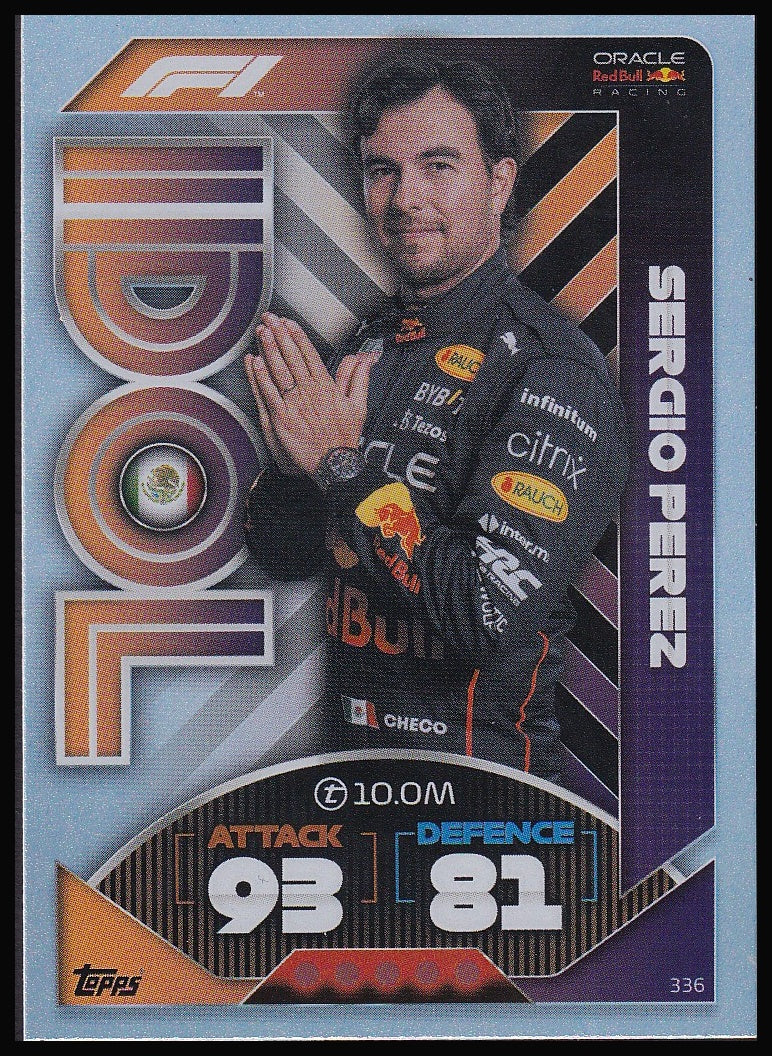 Sergio Perez 336 2022 Topps Formula 1 Turbo Attax Idol | Near Mint