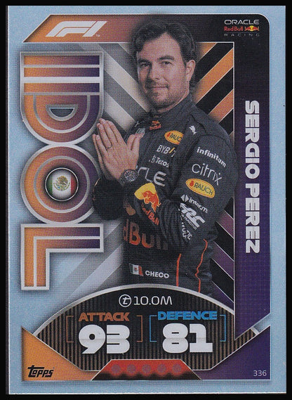 Sergio Perez 336 2022 Topps Formula 1 Turbo Attax Idol | Near Mint