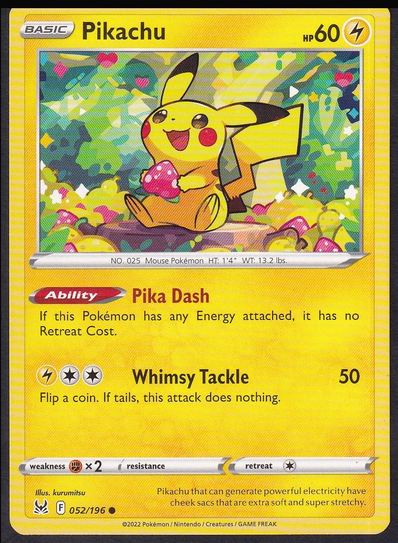 Pikachu 052/196 Lost Origin front