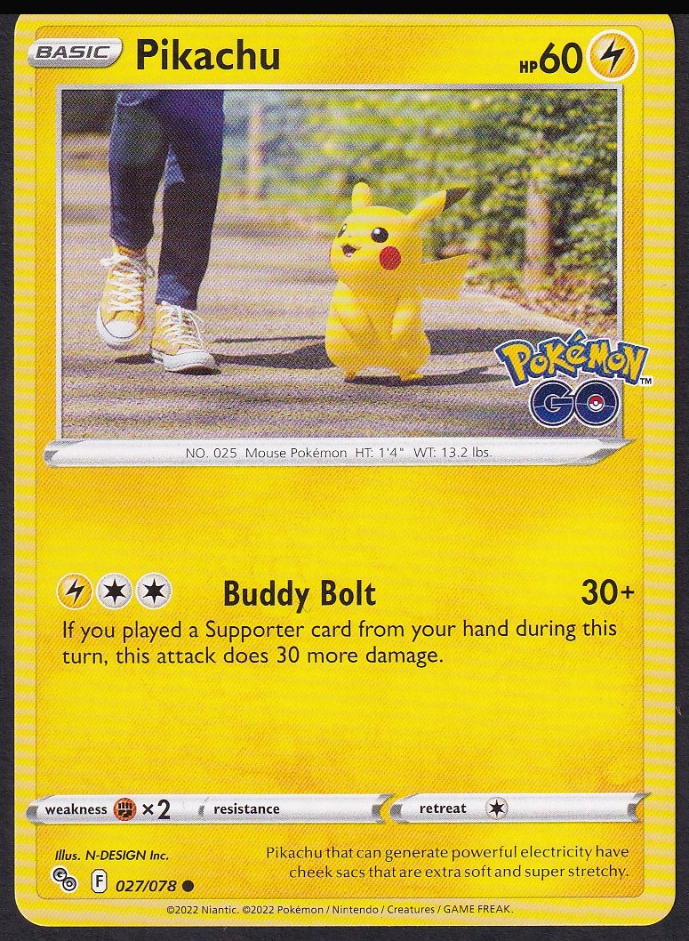 Pikachu 027/078 Pokémon GO front