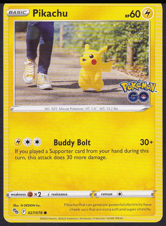 Pikachu 027/078 Pokémon GO front