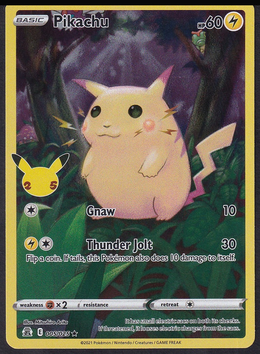 Pikachu 005/025 Celebrations 25th Anniversary front