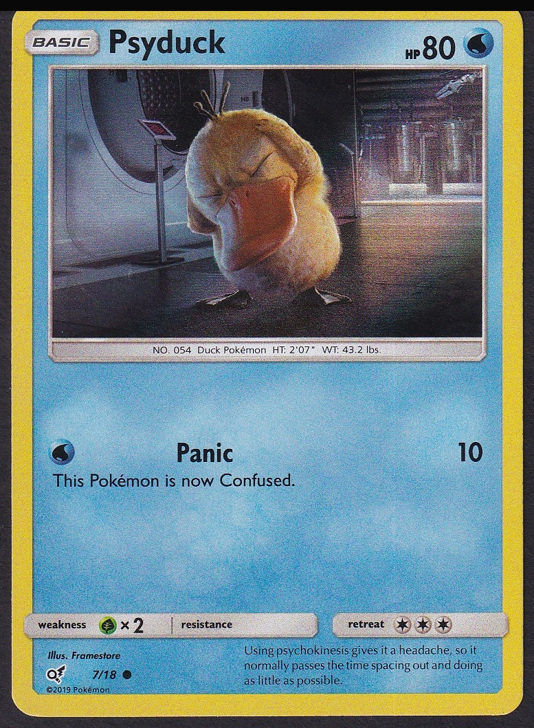 Psyduck 7/18 Detective Pikachu holo front