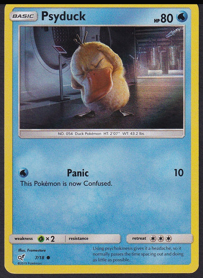Psyduck 7/18 Detective Pikachu holo front