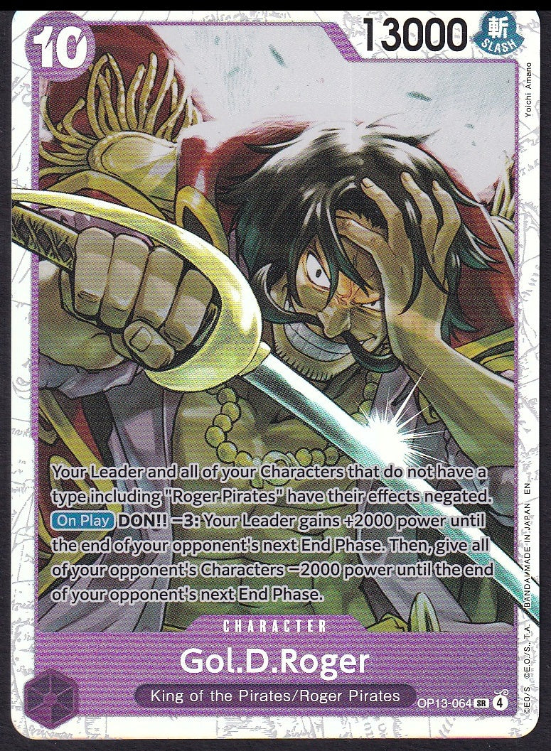 One Piece Gol.D.Roger OP13-064 Carrying On His Will Super Rare SR | Near Mint