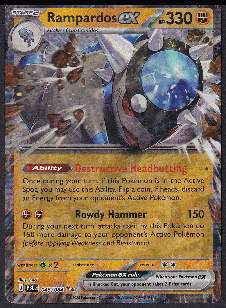 Rampardos ex 045/084 Pitch Black Double Rare Holo | Near Mint