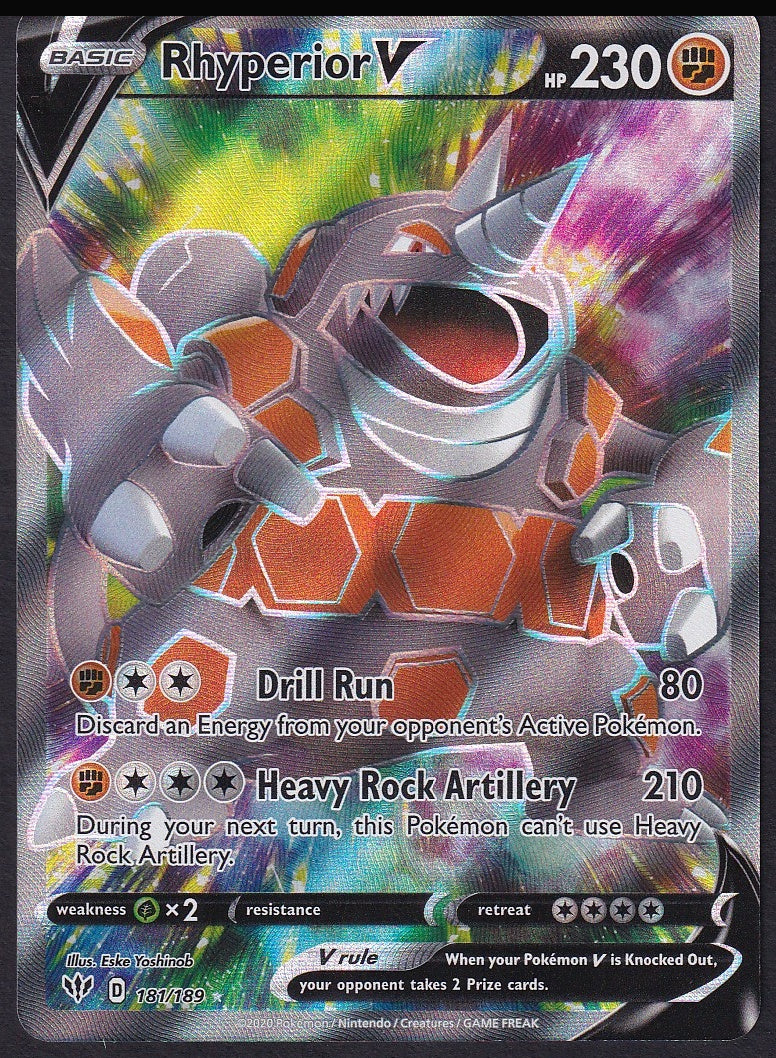 Rhyperior V 181/189 Darkness Ablaze front