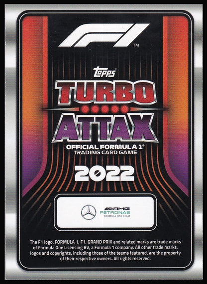 2022 Topps Formula 1 Turbo Attax card back