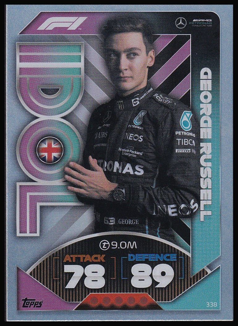 George Russell 338 2022 Topps Formula 1 Turbo Attax Idol | Near Mint
