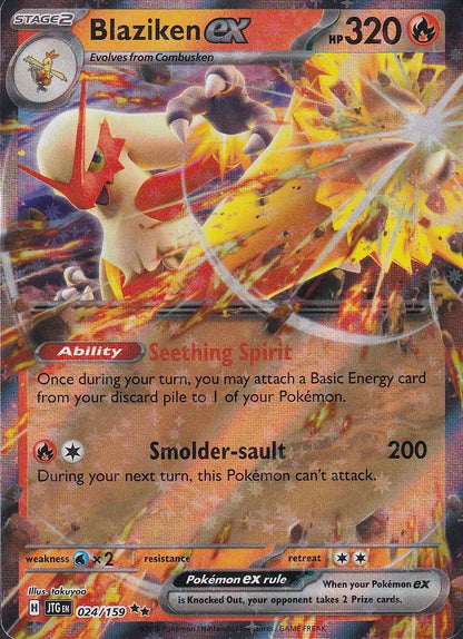 Blaziken ex 024/159 Journey Together Double Rare Holo Near Mint card