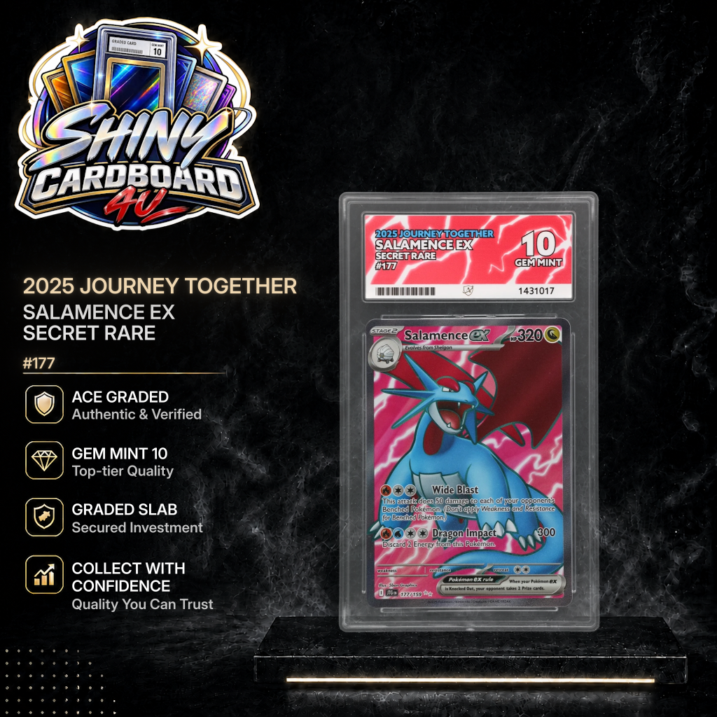Salamence ex 177/159 2025 Journey Together Secret Rare ACE 10 | Gem Mint