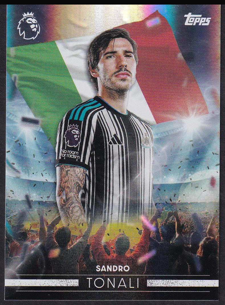 Sandro Tonali FF 21 2026/27 Topps Flagship Premier League Flying the Flag | Near Mint