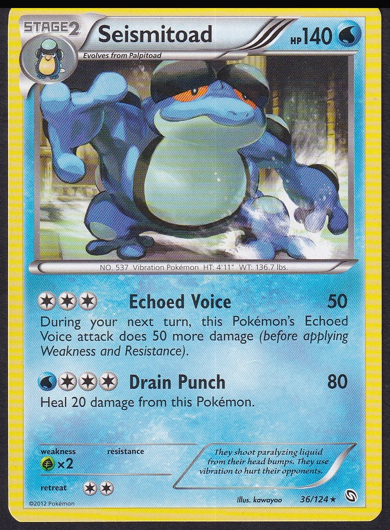 Seismitoad 36/124 Dragons Exalted front