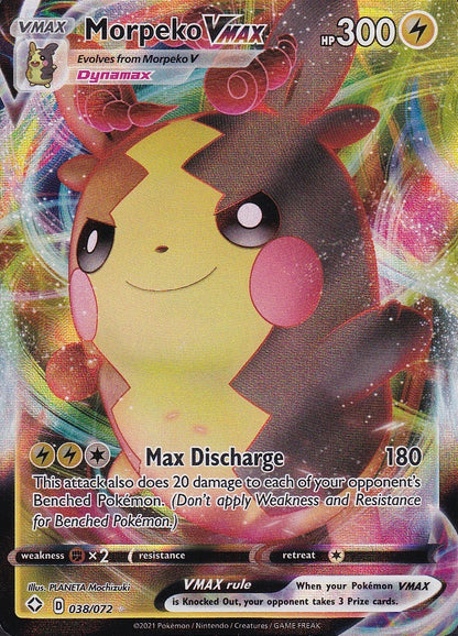 Morpeko VMAX 038/072 Shining Fates Ultra Rare Holo Near Mint card