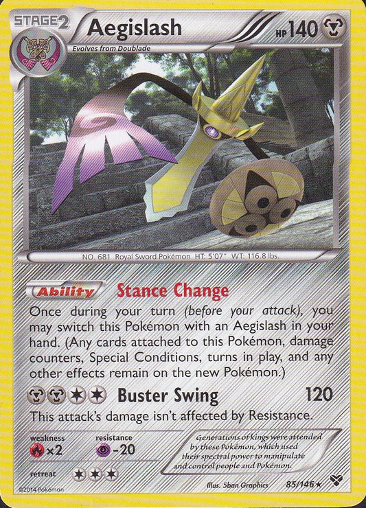 Aegislash 85/146 Phantom Forces Holo Rare Near Mint card