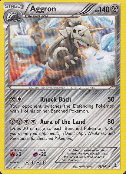 Aggron 59/101 Plasma Blast Rare Near Mint card