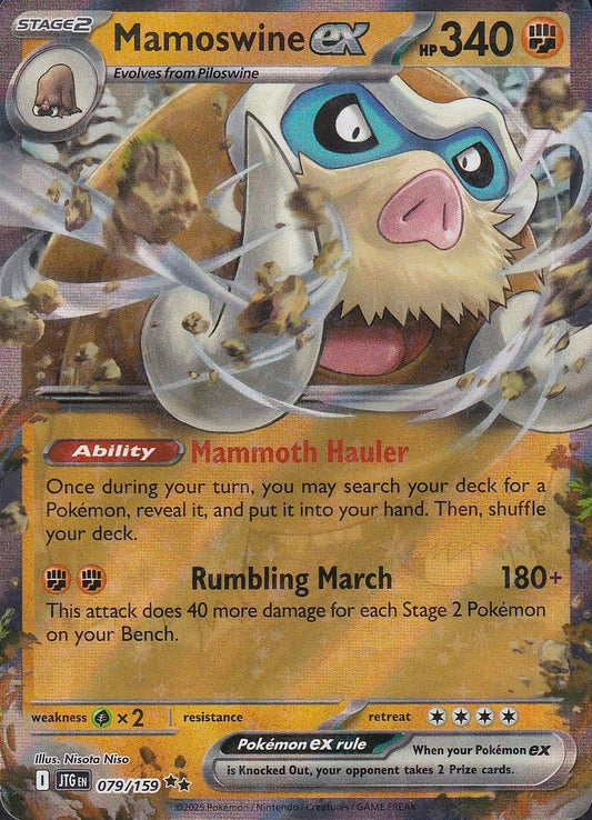Mamoswine ex 079/159 Journey Together Double Rare Holo Near Mint card