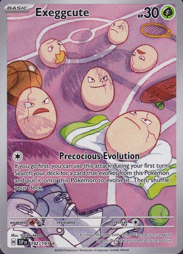 Exeggcute 192/191 Surging Sparks Illustration Rare Holo Near Mint card