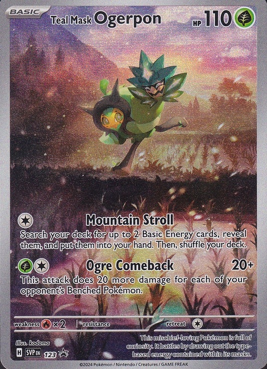 Teal Mask Ogerpon SVP 123 Scarlet & Violet Black Star Promo Holo Near Mint card