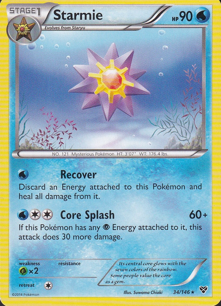 Starmie 34/146 XY Base Set Rare Near Mint card