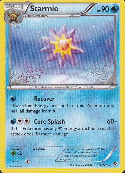 Starmie 34/146 XY Base Set Rare Near Mint card