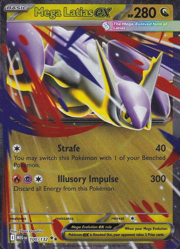 Mega Latias ex 100/132 Mega Evolution Double Rare Holo Near Mint card
