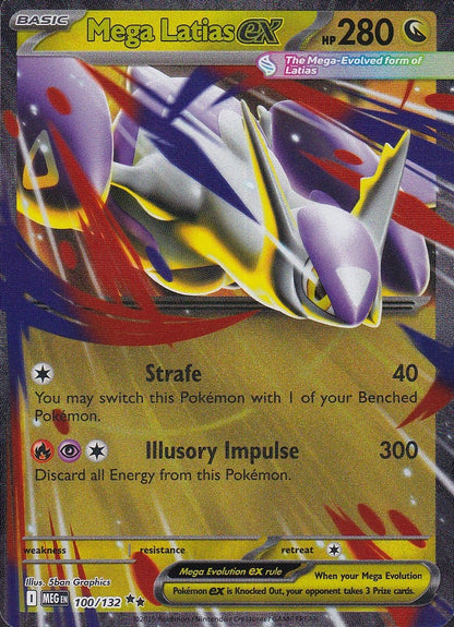 Mega Latias ex 100/132 Mega Evolution Double Rare Holo Near Mint card