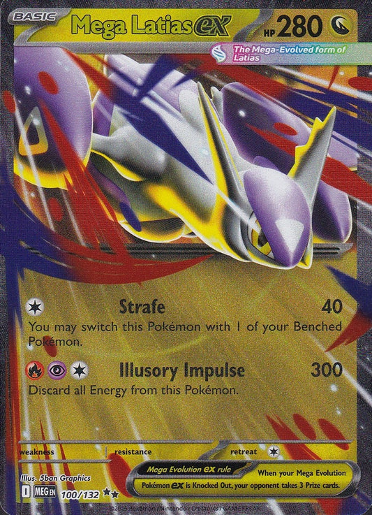 Mega Latias ex 100/132 Mega Evolution Double Rare Holo Near Mint card