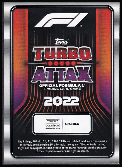 2022 Topps Formula 1 Turbo Attax card back