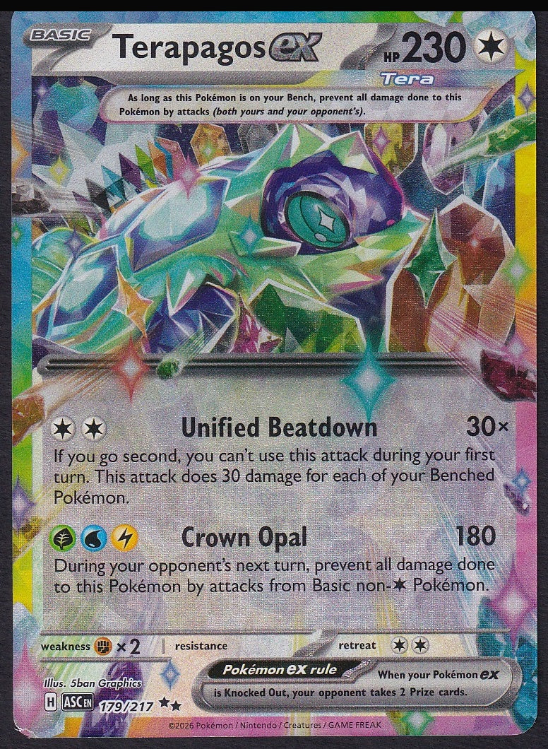 Terapagos ex 179/217 Ascended Heroes Double Rare Holo front