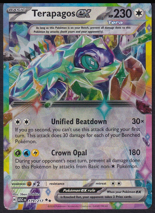 Terapagos ex 179/217 Ascended Heroes Double Rare Holo front
