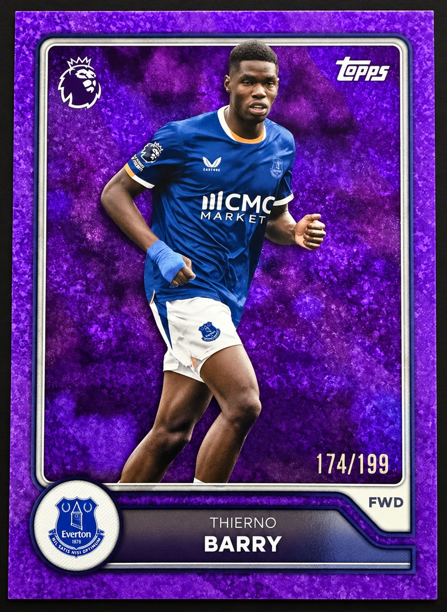 Thierno Barry 132 Topps Premier League Season 2026/27 Parallel 174/199 front