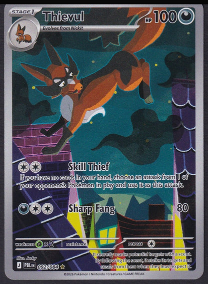 Thievul 092/084 Pitch Black Illustration Rare Holo | Near Mint