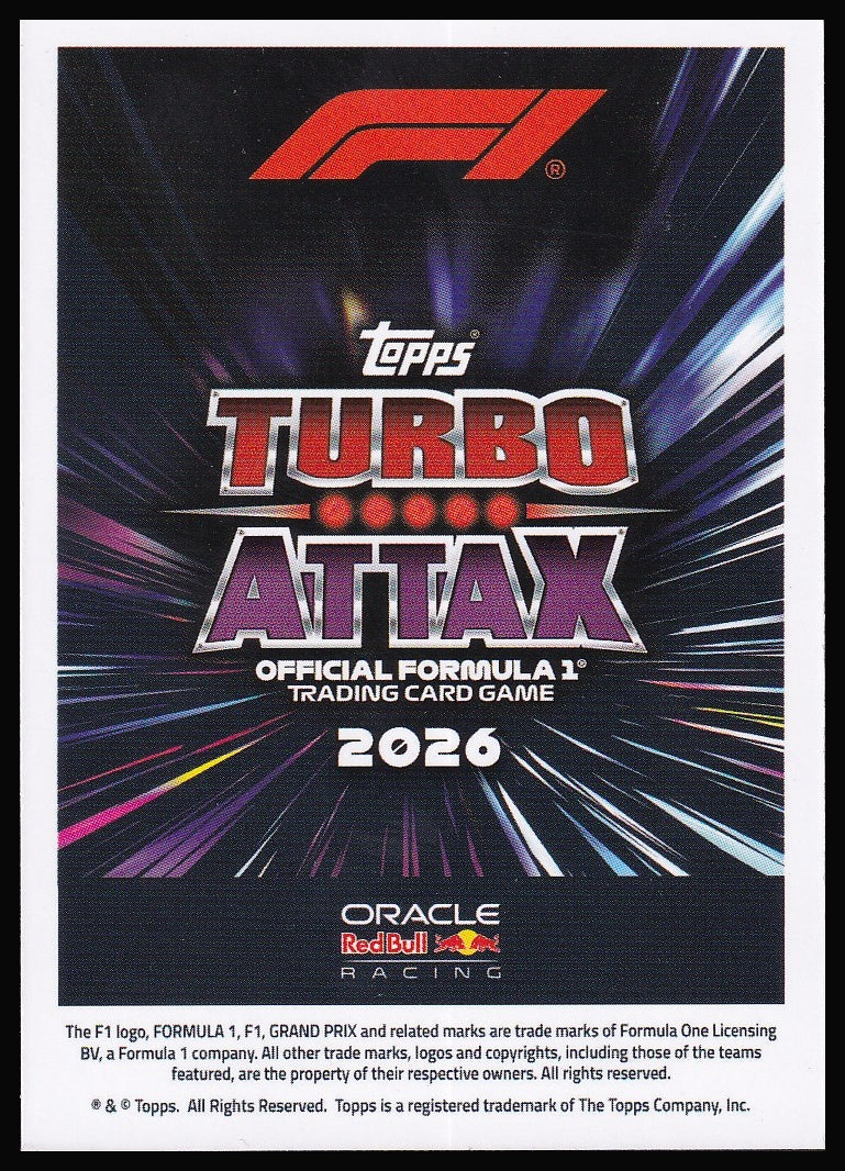 Max Verstappen Isack Hadjar 21 Dynamic Duo card back