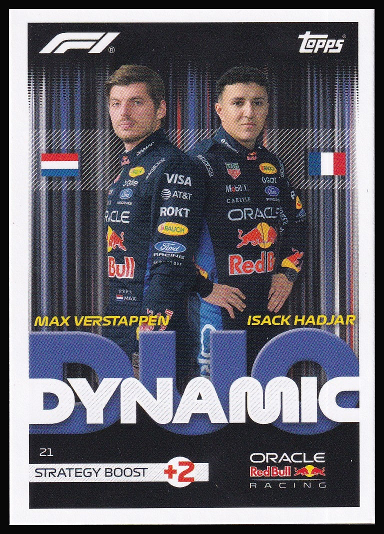 Max Verstappen Isack Hadjar 21 Dynamic Duo card front