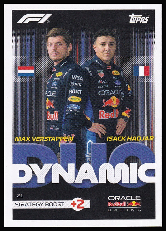Max Verstappen Isack Hadjar 21 Dynamic Duo card front