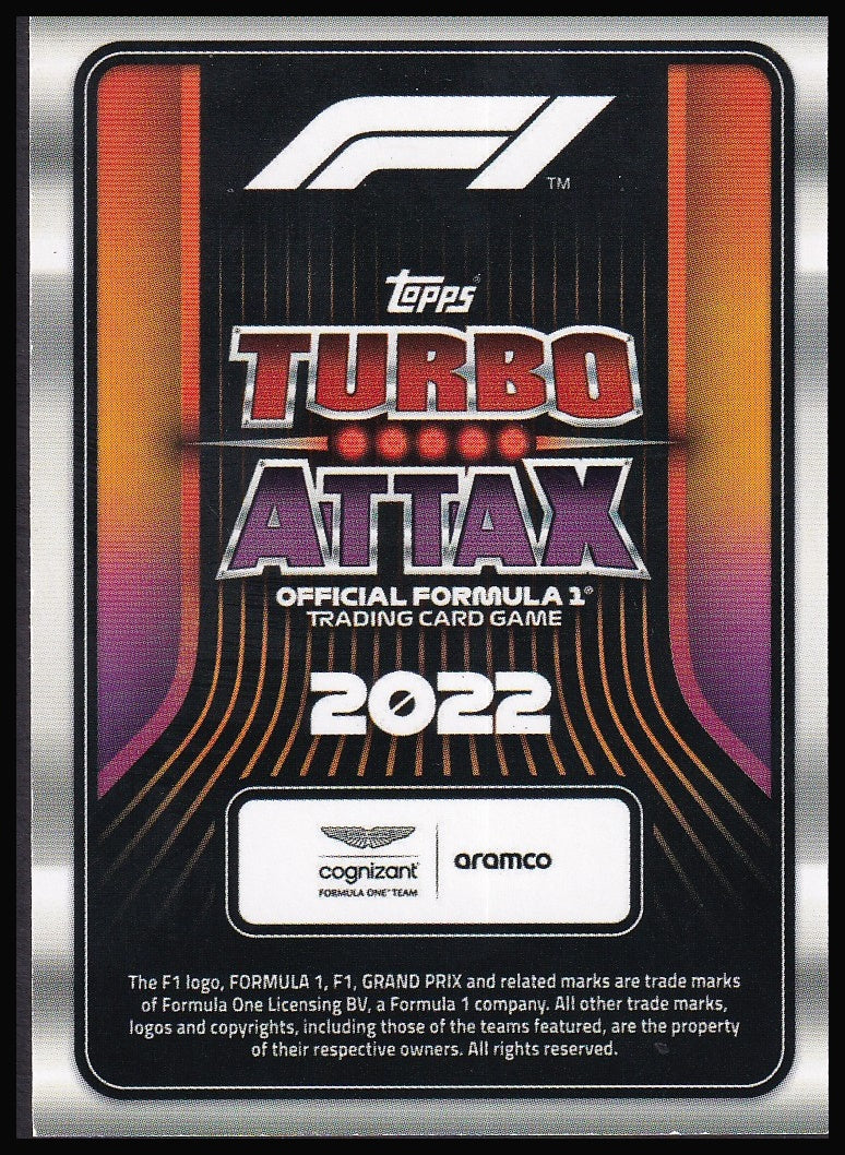 2022 Topps Formula 1 Turbo Attax card back
