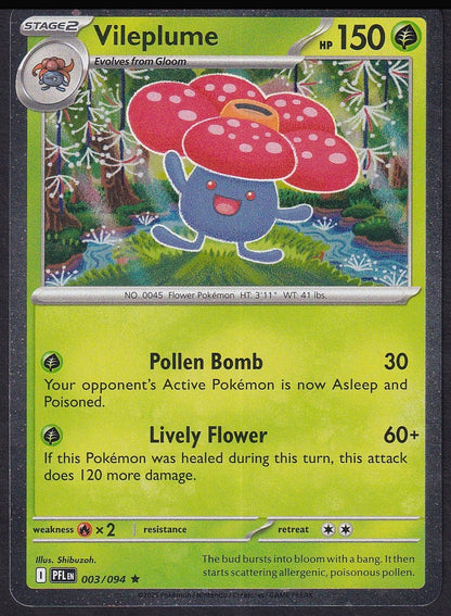 Vileplume 003/094 Phantasmal Flames Cosmos Holo Rare front