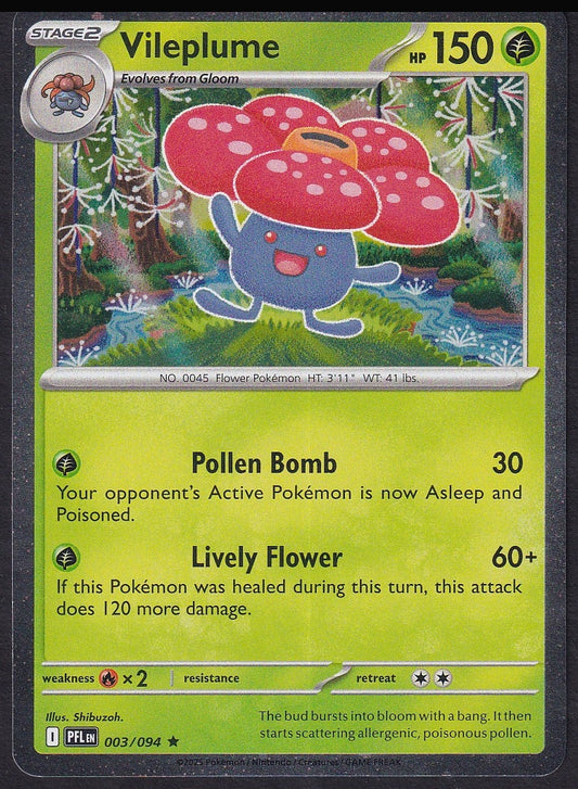 Vileplume 003/094 Phantasmal Flames Cosmos Holo Rare front