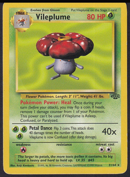 Vileplume 31/64 Jungle Rare front