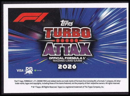 Visa Cash App RB 46 2026 Topps Formula 1 Turbo Attax F1 Team Logos | Near Mint back
