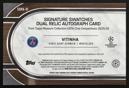 Vitinha SSRA-VI Topps Museum Collection card back